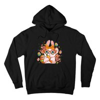 Cute Bunny Glasses Easter Day Gift Easter Egg Hoodie