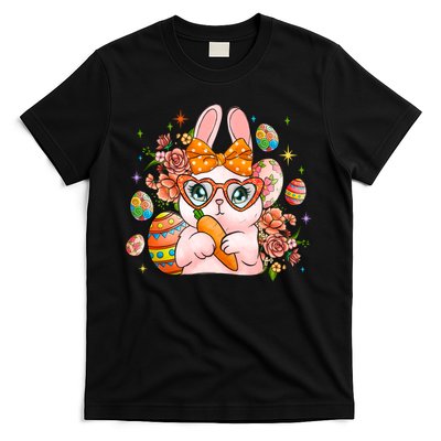 Cute Bunny Glasses Easter Day Gift Easter Egg T-Shirt