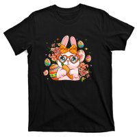 Cute Bunny Glasses Easter Day Gift Easter Egg T-Shirt