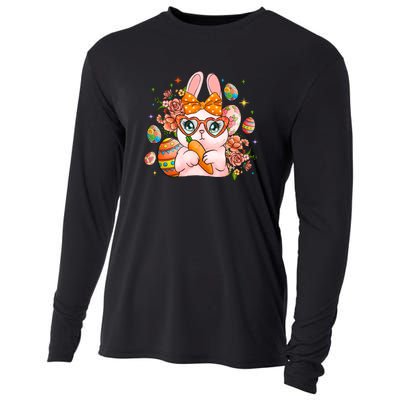 Cute Bunny Glasses Easter Day Gift Easter Egg Cooling Performance Long Sleeve Crew