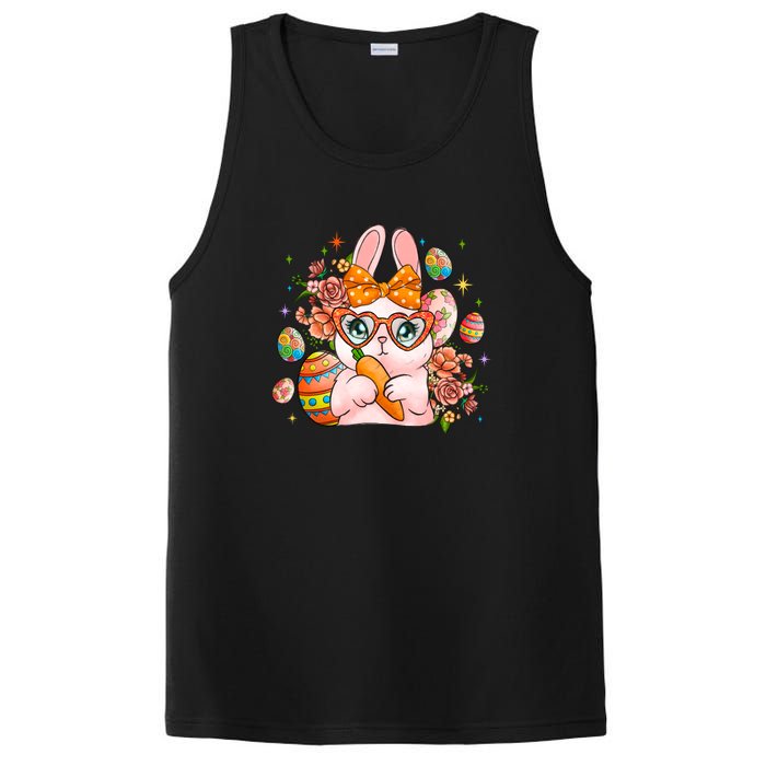 Cute Bunny Glasses Easter Day Gift Easter Egg PosiCharge Competitor Tank