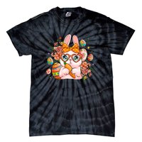 Cute Bunny Glasses Easter Day Gift Easter Egg Tie-Dye T-Shirt