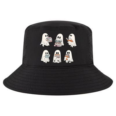 Cute Booooks Ghost Read More Books Funny Teacher Halloween Great Gift Cool Comfort Performance Bucket Hat