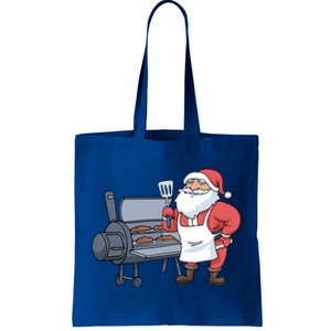 Christmas Barbecue Gift Santa Claus Grill Smoker Steak Bbq Funny Gift Tote Bag