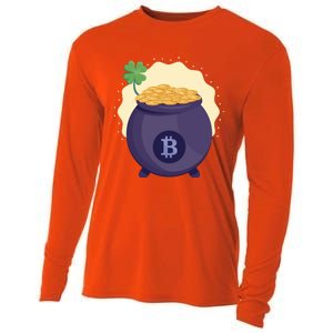 Crypto Bitcoin Gold St Patrick Cooling Performance Long Sleeve Crew