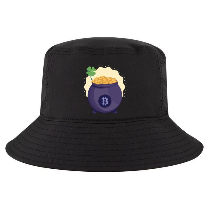 Crypto Bitcoin Gold St Patrick Cool Comfort Performance Bucket Hat