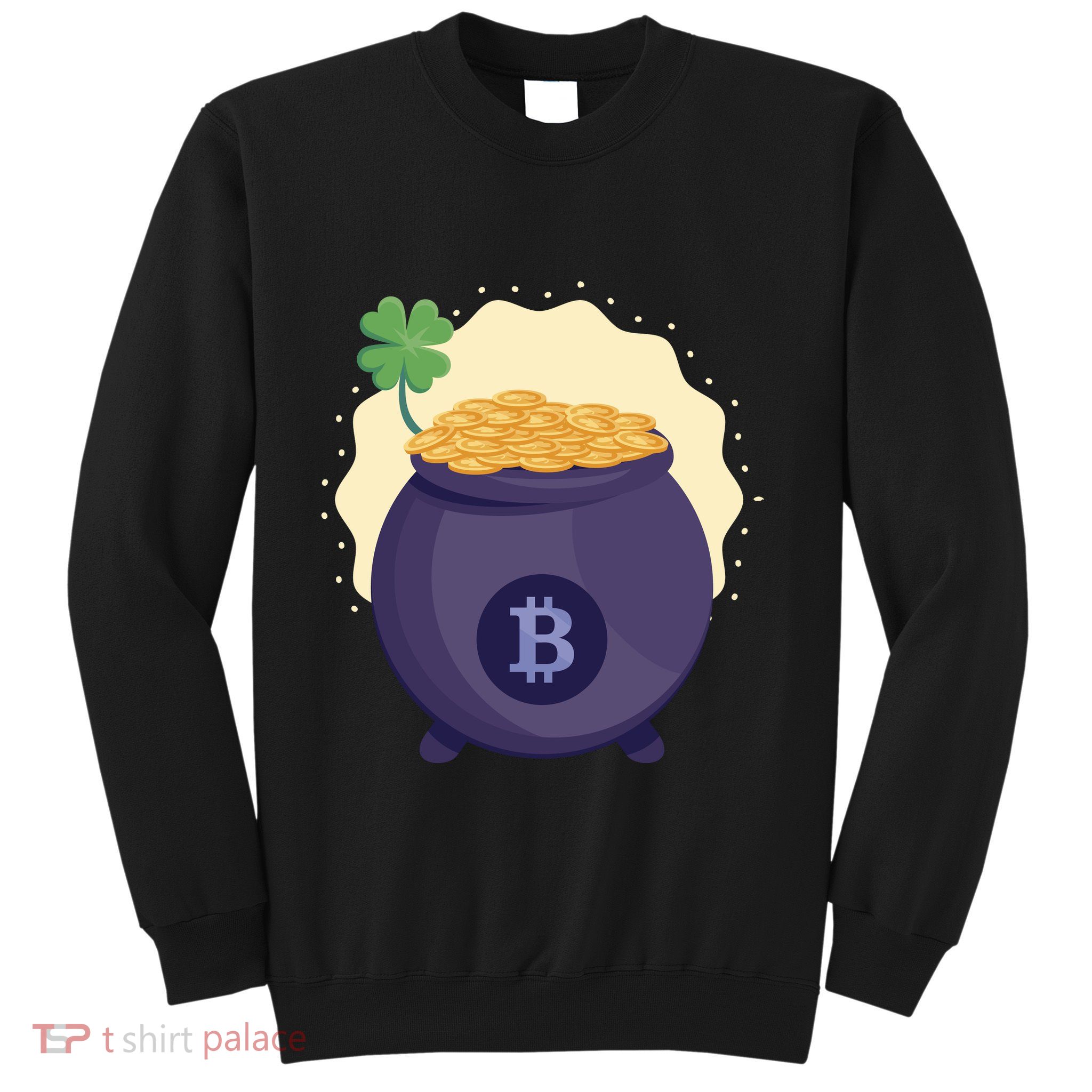 Crypto Bitcoin Gold St Patrick Sweatshirt