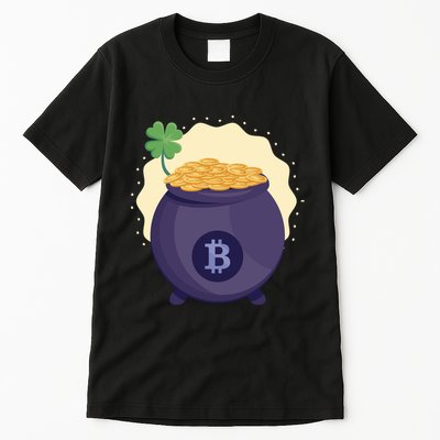 Crypto Bitcoin Gold St Patrick Tall T-Shirt