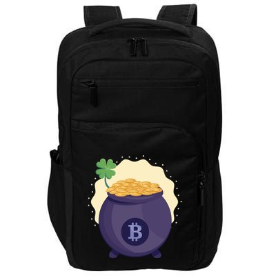 Crypto Bitcoin Gold St Patrick Impact Tech Backpack