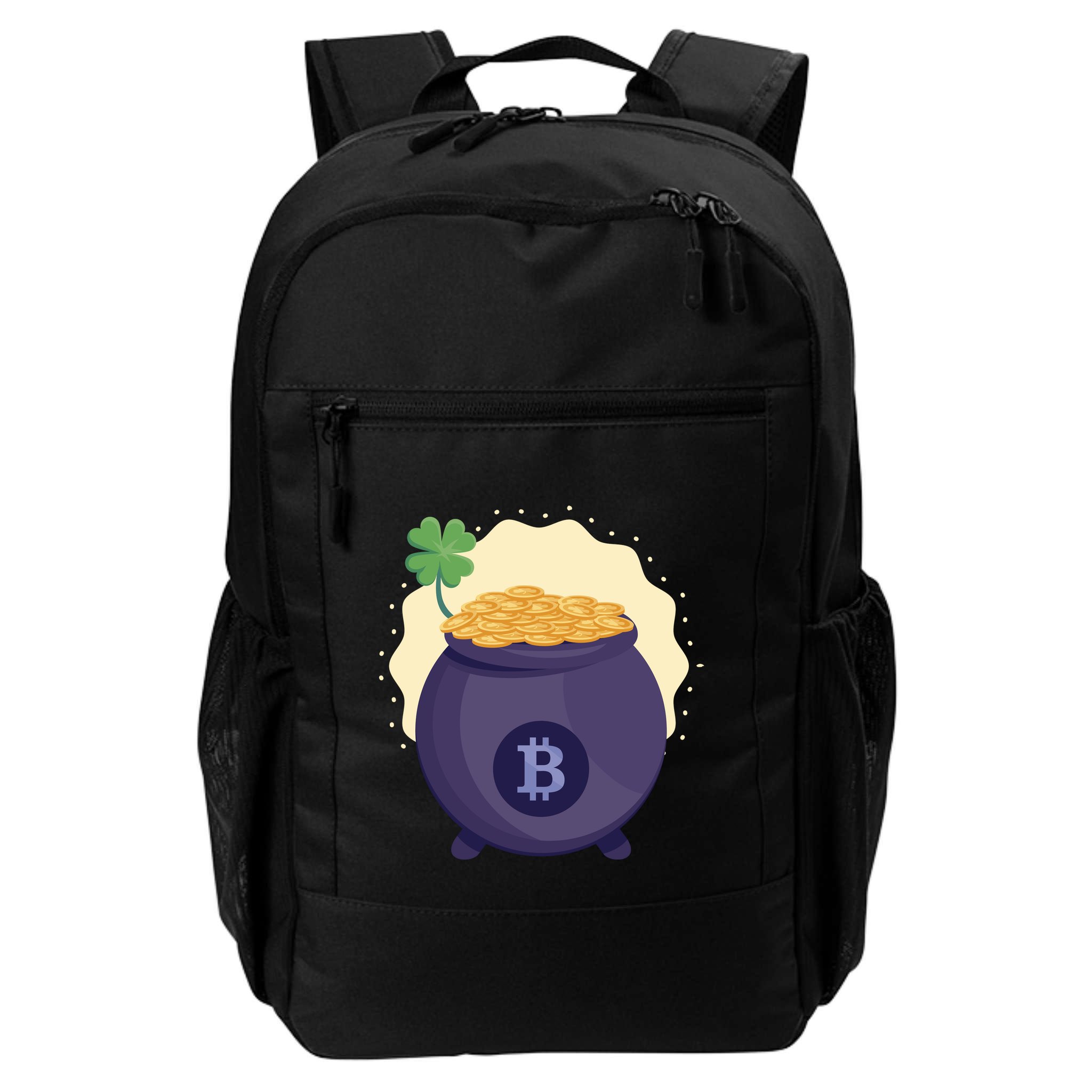 Crypto Bitcoin Gold St Patrick Backpack