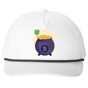 Crypto Bitcoin Gold St Patrick Snapback Five-Panel Rope Hat