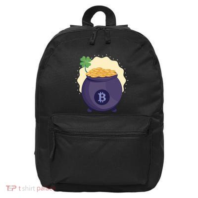 Crypto Bitcoin Gold St Patrick 16 in Basic Backpack