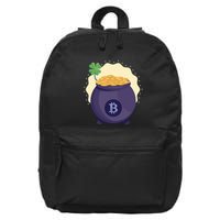 Crypto Bitcoin Gold St Patrick 16 in Basic Backpack