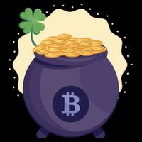 Crypto Bitcoin Gold St Patrick 16 in Basic Backpack