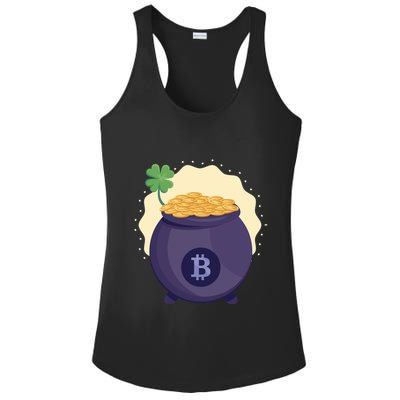Crypto Bitcoin Gold St Patrick Ladies PosiCharge Competitor Racerback Tank