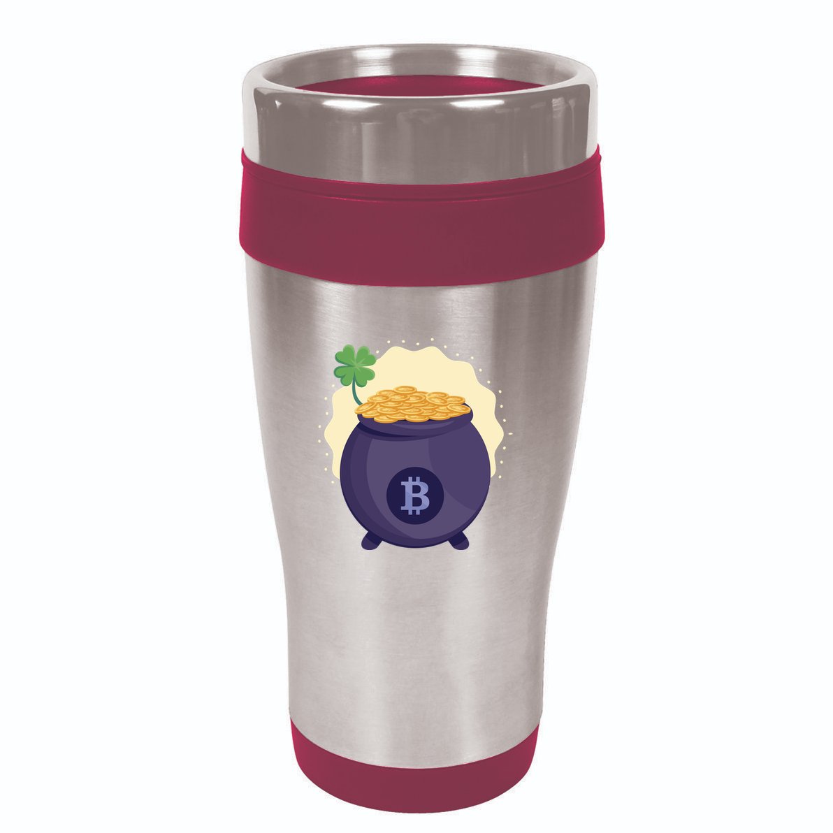 Crypto Bitcoin Gold St Patrick 16oz Travel Tumbler