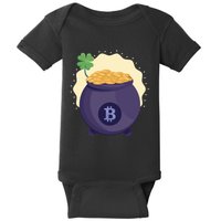 Crypto Bitcoin Gold St Patrick Baby Bodysuit