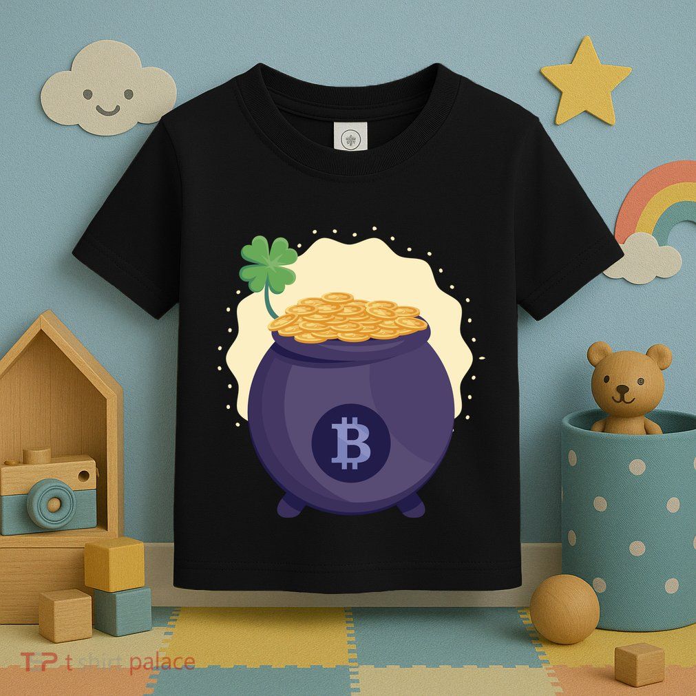 Crypto Bitcoin Gold St Patrick Toddler T-Shirt