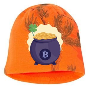 Crypto Bitcoin Gold St Patrick Kati - Camo Knit Beanie