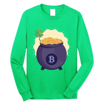 Crypto Bitcoin Gold St Patrick Long Sleeve Shirt