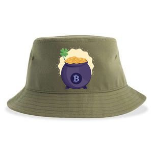 Crypto Bitcoin Gold St Patrick Sustainable Bucket Hat