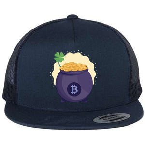 Crypto Bitcoin Gold St Patrick Flat Bill Trucker Hat