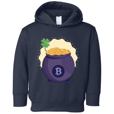 Crypto Bitcoin Gold St Patrick Toddler Hoodie