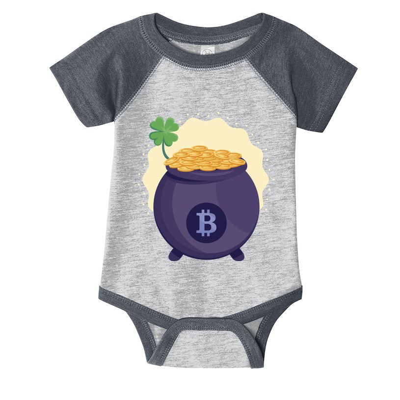 Crypto Bitcoin Gold St Patrick Infant Baby Jersey Bodysuit