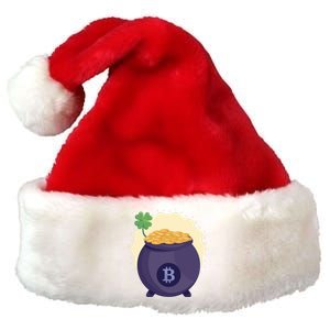 Crypto Bitcoin Gold St Patrick Premium Christmas Santa Hat