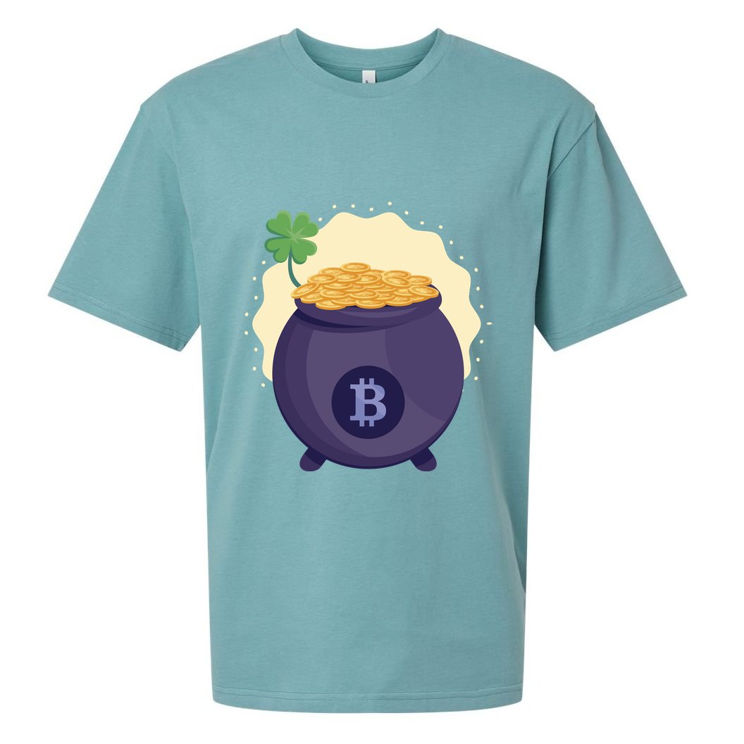 Crypto Bitcoin Gold St Patrick Sueded Cloud Jersey T-Shirt