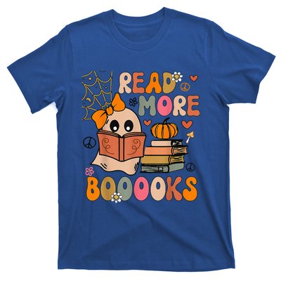 Cute Booooks Ghost Read More Books Funny Teacher Halloween T-Shirt