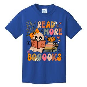 Cute Booooks Ghost Read More Books Funny Teacher Halloween Kids T-Shirt