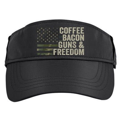 Coffee Bacon Guns & Freedom BBQ Grill Gun Camouflage Flag Adult Drive Performance Visor