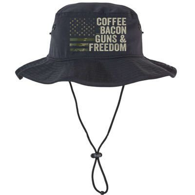 Coffee Bacon Guns & Freedom BBQ Grill Gun Camouflage Flag Bucket Hat