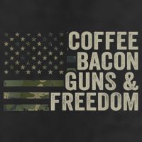 Coffee Bacon Guns & Freedom BBQ Grill Gun Camouflage Flag 11oz C Handle Ceramic Mug
