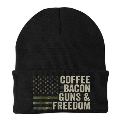 Coffee Bacon Guns & Freedom BBQ Grill Gun Camouflage Flag Beanie