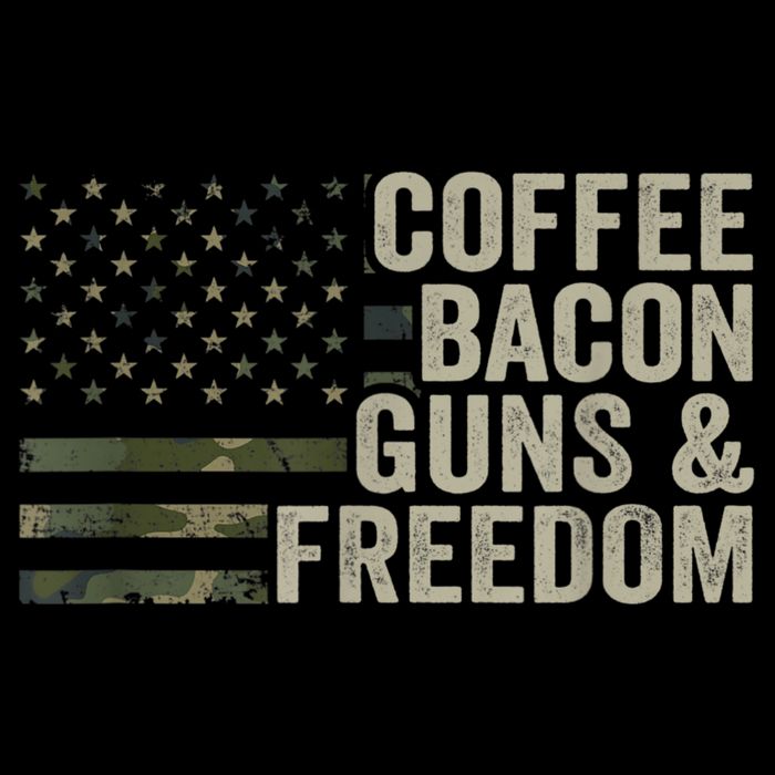 Coffee Bacon Guns & Freedom BBQ Grill Gun Camouflage Flag 16 in Basic Backpack
