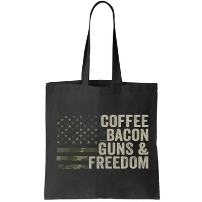 Coffee Bacon Guns & Freedom BBQ Grill Gun Camouflage Flag Bag
