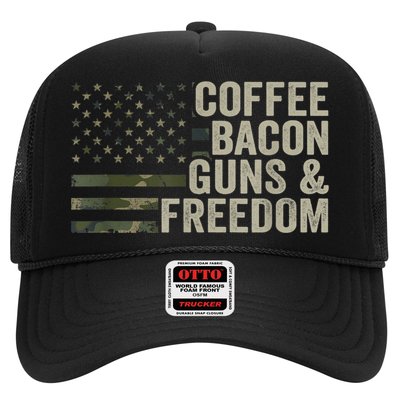 Coffee Bacon Guns & Freedom BBQ Grill Gun Camouflage Flag Trucker Hat