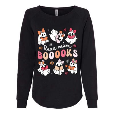 Cute Booooks Ghost Read More Books Library Halloween Teacher Womens California Wash Sweatshirt