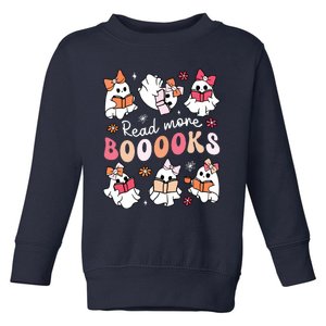 Cute Booooks Ghost Read More Books Library Halloween Teacher Toddler Sweatshirt