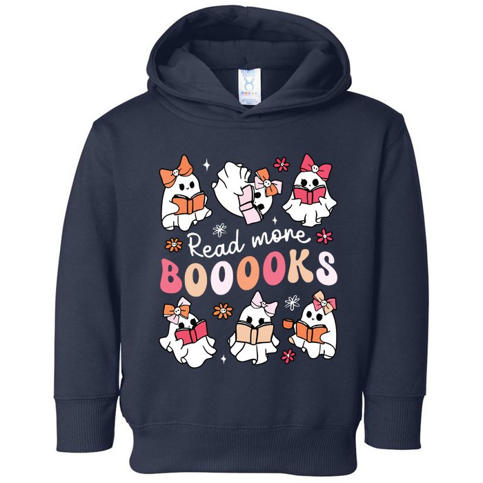 Cute Booooks Ghost Read More Books Library Halloween Teacher Toddler Hoodie