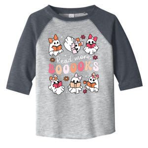 Cute Booooks Ghost Read More Books Library Halloween Teacher Toddler Fine Jersey T-Shirt