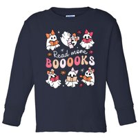 Cute Booooks Ghost Read More Books Library Halloween Teacher Toddler Long Sleeve Shirt