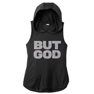 Christian But God Inspirational Bible Jesus Saves Meaningful Gift Ladies PosiCharge Tri-Blend Wicking Draft Hoodie Tank