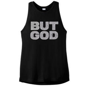 Christian But God Inspirational Bible Jesus Saves Meaningful Gift Ladies PosiCharge Tri-Blend Wicking Tank