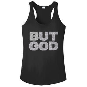 Christian But God Inspirational Bible Jesus Saves Meaningful Gift Ladies PosiCharge Competitor Racerback Tank