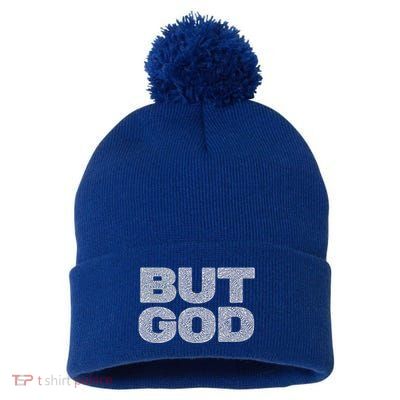 Christian But God Inspirational Bible Jesus Saves Meaningful Gift Pom Pom 12in Knit Beanie