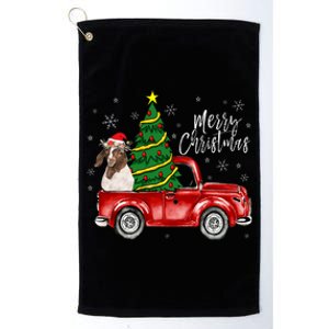 Cute Boer Goat Dog Truck Merry Christmas Goat Lover Xmas Platinum Collection Golf Towel