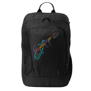 Colorful Bass GuitaristS Hands Rock And Roll Guitar Player City Backpack